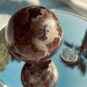 Natural Polishing Dragon Blood Stone Jasper Crystal The Ball Crystal Gif…